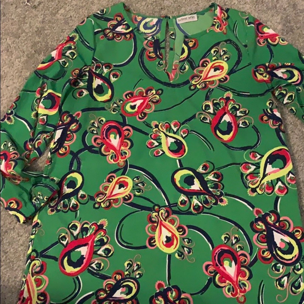 Beautiful green blouse with pattern